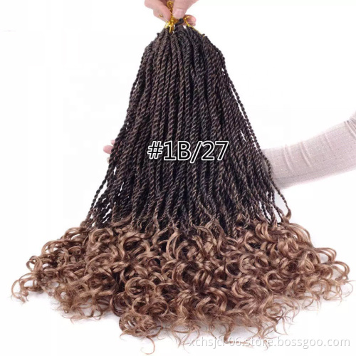 Wholesale Price Senegalese Crochet Twist Braids Hair Synthetic Crochet Braids Color Ombre Senegal Braiding Hair